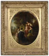 Adolphe Joseph Thomas Monticelli, An Elegant Party in a Garden