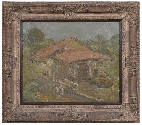 Georges Bouche, Coin de ferme, circa 1930, oil on canvas