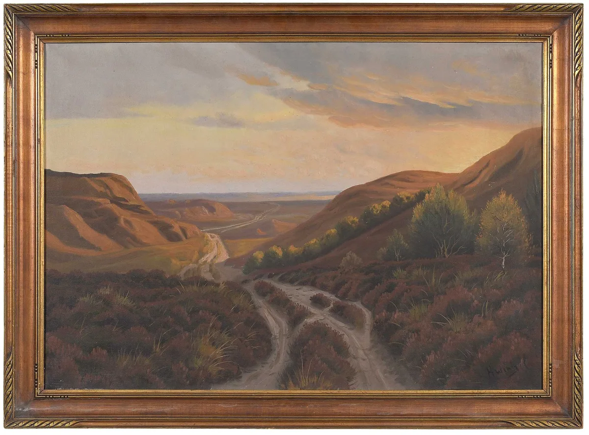 Harald Wentzel, Austere Landscape, oil on canvas