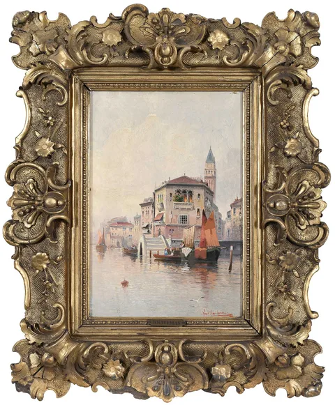 Karl Kaufmann, Venice - La Giudecca, oil on panel