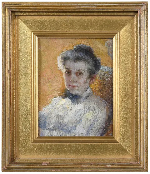 Portrait of the Artist's Grandmother by Johanna Hailman, oil on canvas, sold Jul 2023