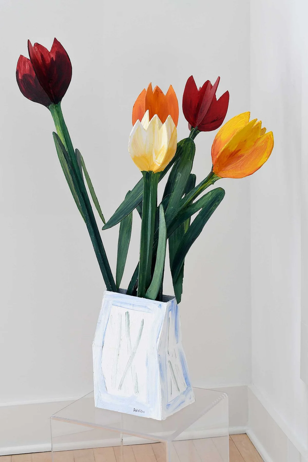 Rob Wilson, Cubist Bouquet, 2003, acrylic on wood sculpture