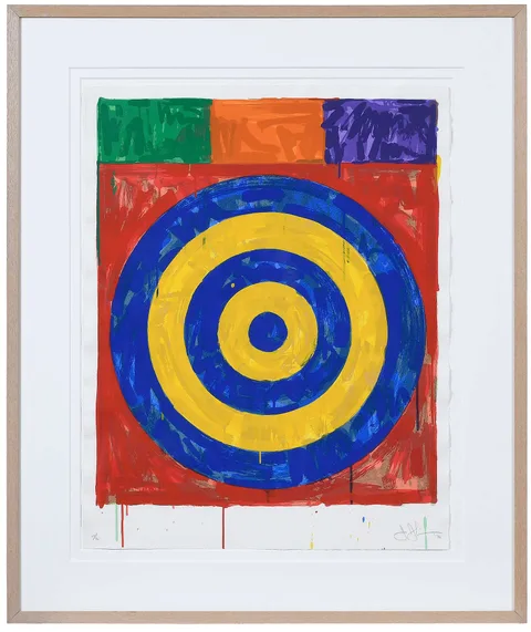 Jasper Johns, Target (ULAE 147), 1974, screenprint in 23 colors on J.B. Green paper