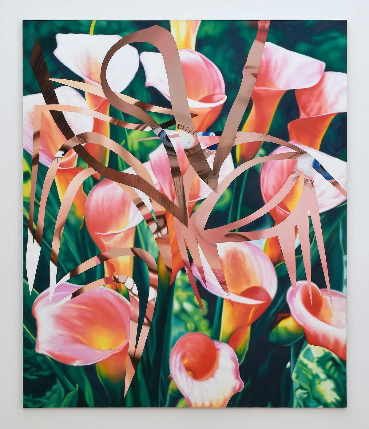 Untitled by James Rosenquist, 1990, oil on canvas backed with wood paneling, sold May 2023
