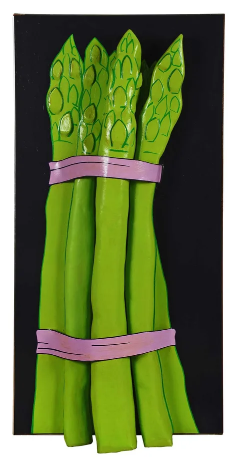 Marjorie Strider, Green Vertical, 1964, foam resin and epoxy resin on Masonite with acrylic and oil