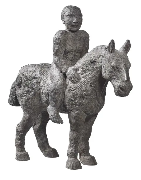 Sophie Ryder, Horse and Rider, 1995, patinated bronze