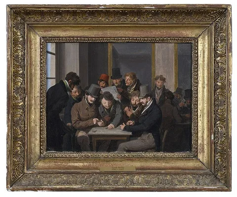 Louis-Léopold Boilly, Les Joueurs de Dominos (La Partie de dominos au café de la Régence) (B & Z 1040 P), oil on canvas