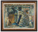 Bruno Zupan, Farmyard with Wagon
