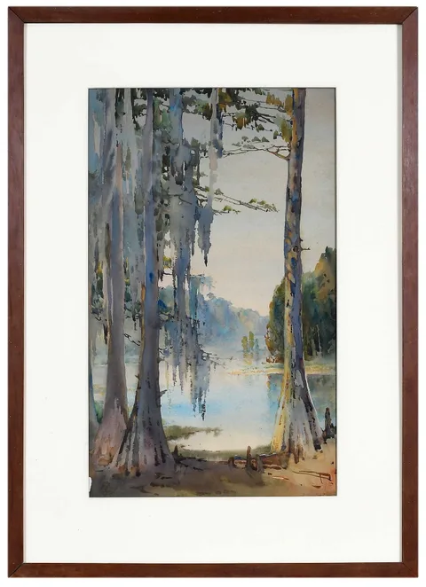 Alice Ravenel Huger Smith, In the Reserve at Coming-Tee, watercolor on Whatman's board