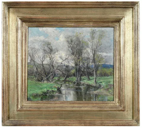 Olive Parker Black, Spring, oil on Masonite