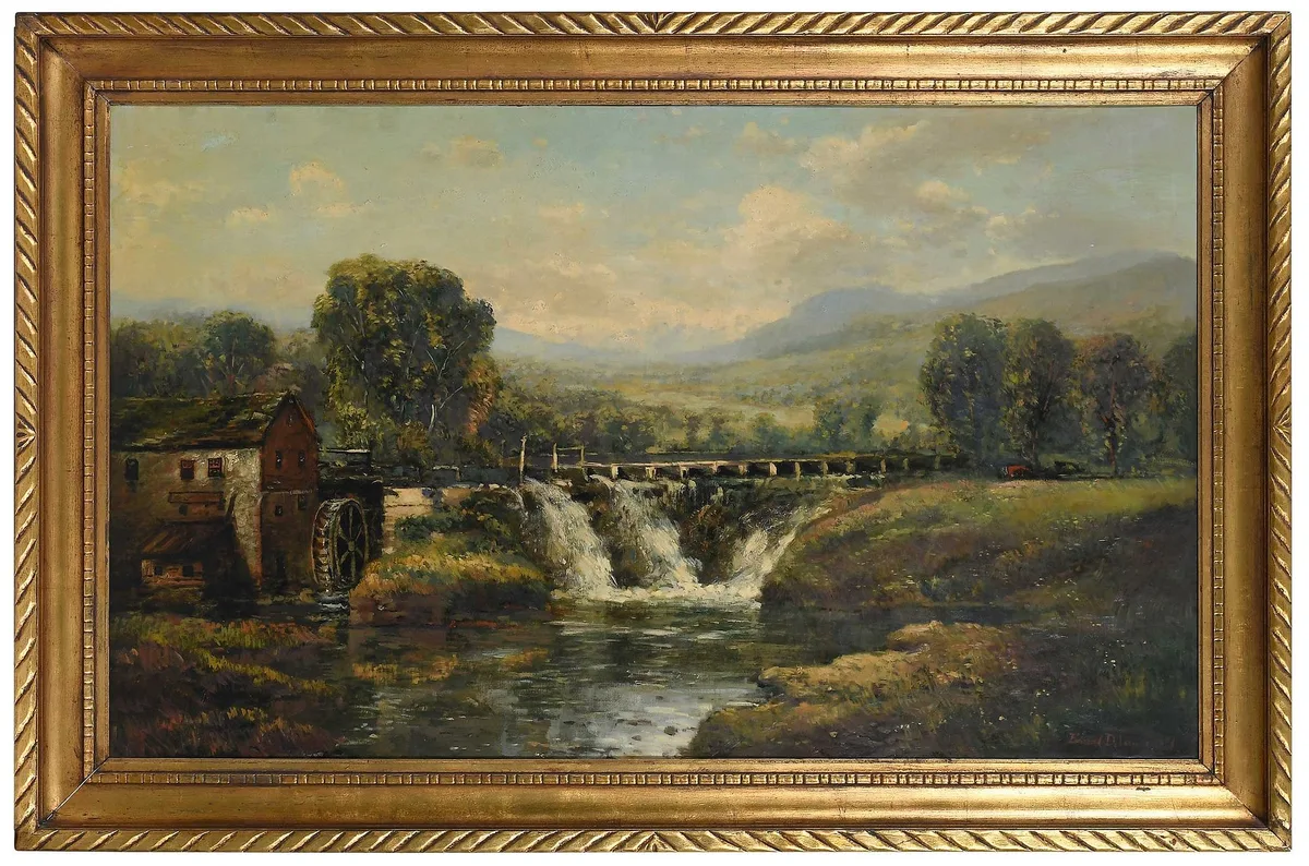 The Mill by Edmund Darch Lewis, 1871, oil on canvas, sold May 2023