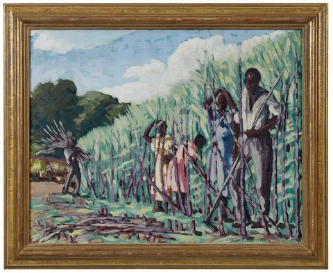 John Kelly Fitzpatrick, Cutting Cane, 1937, oil on canvas