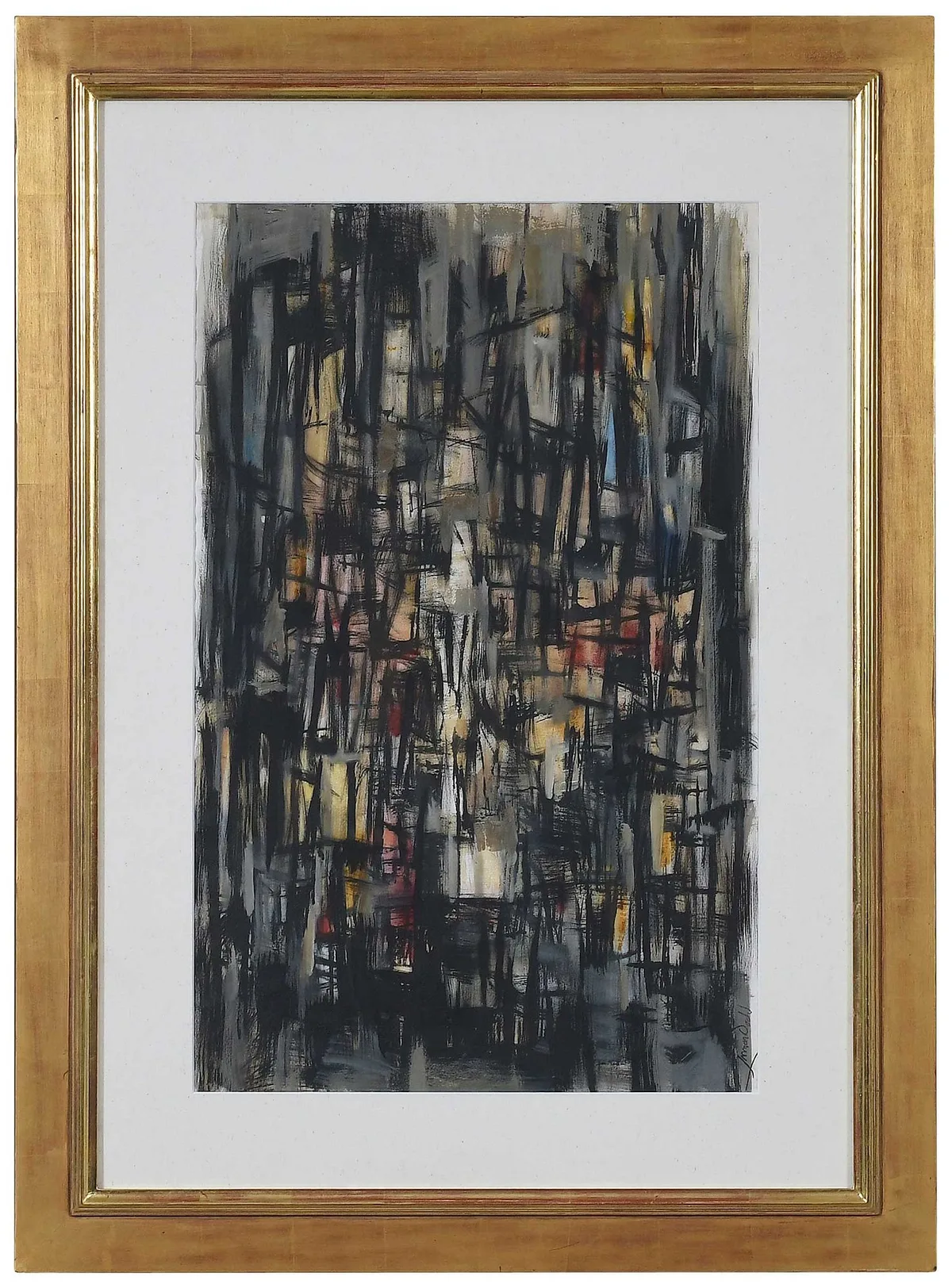 Lamar Dodd City, City Lights, watercolor on paper