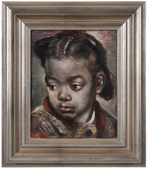Julien Binford, Young girl, circa 1950, oil on canvas