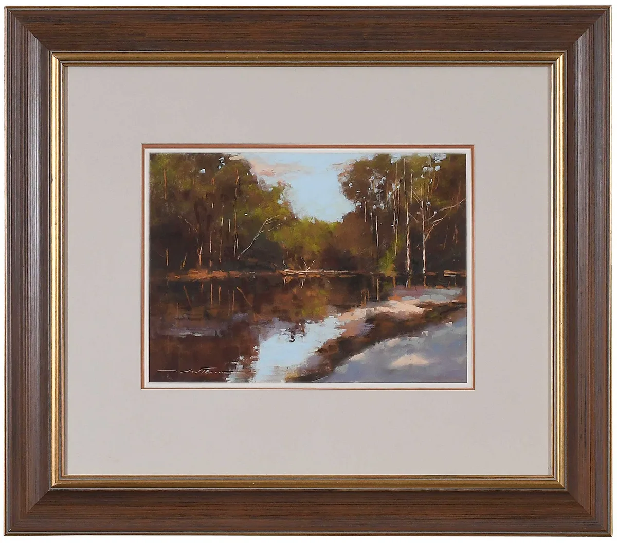 Alan Raymond Flattmann, Bogue Falaya, pastel on paper