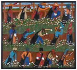 Winfred Rembert, Cotton Pickers, incised lower right "W Rembert