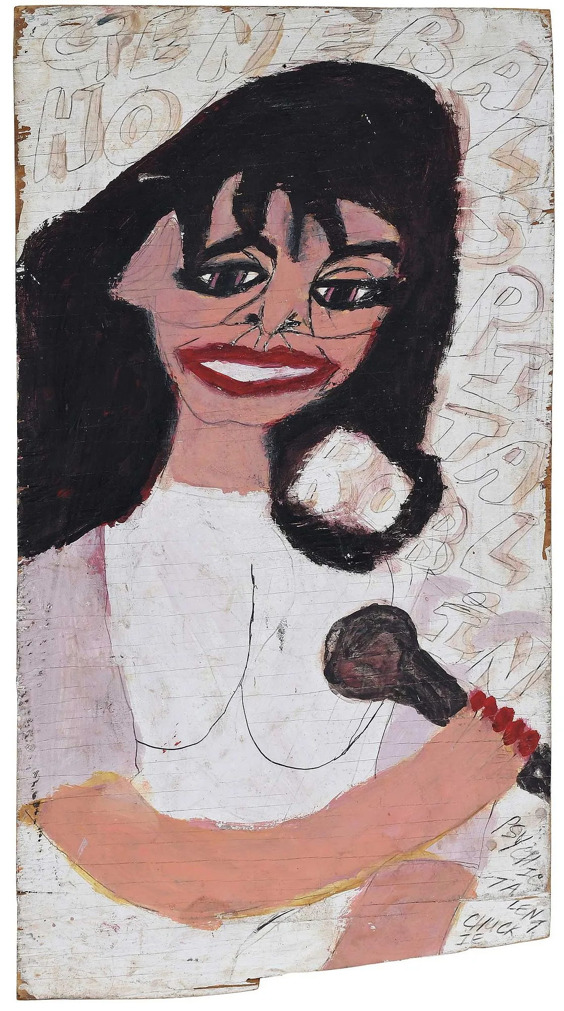 Chuckie Williams, General Hospital Robin, paint and ink on wood