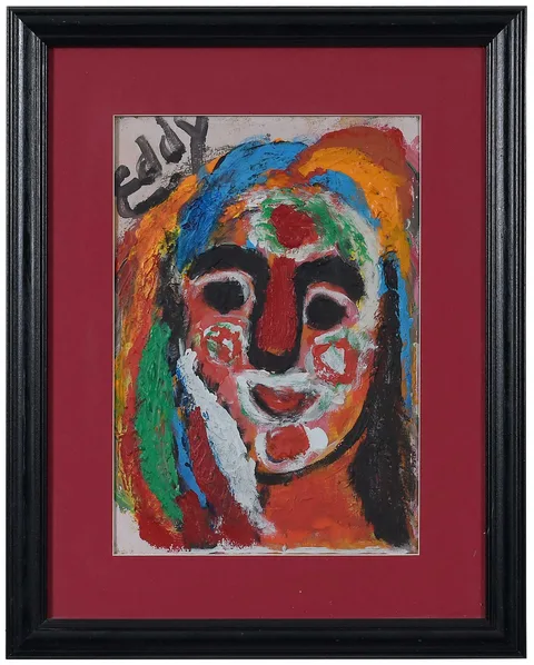 Eddy Mumma, Untitled, Female Portrait, oil on board