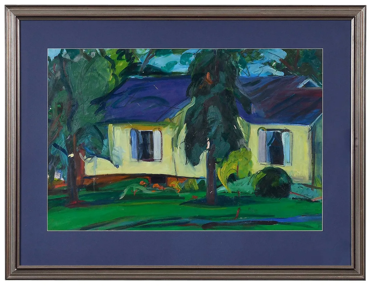 Philip A. Link, Yellow House, 1989, acrylic on board
