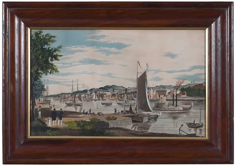 William James Bennett, View of Troy, New York, circa 1838, watercolor on paper