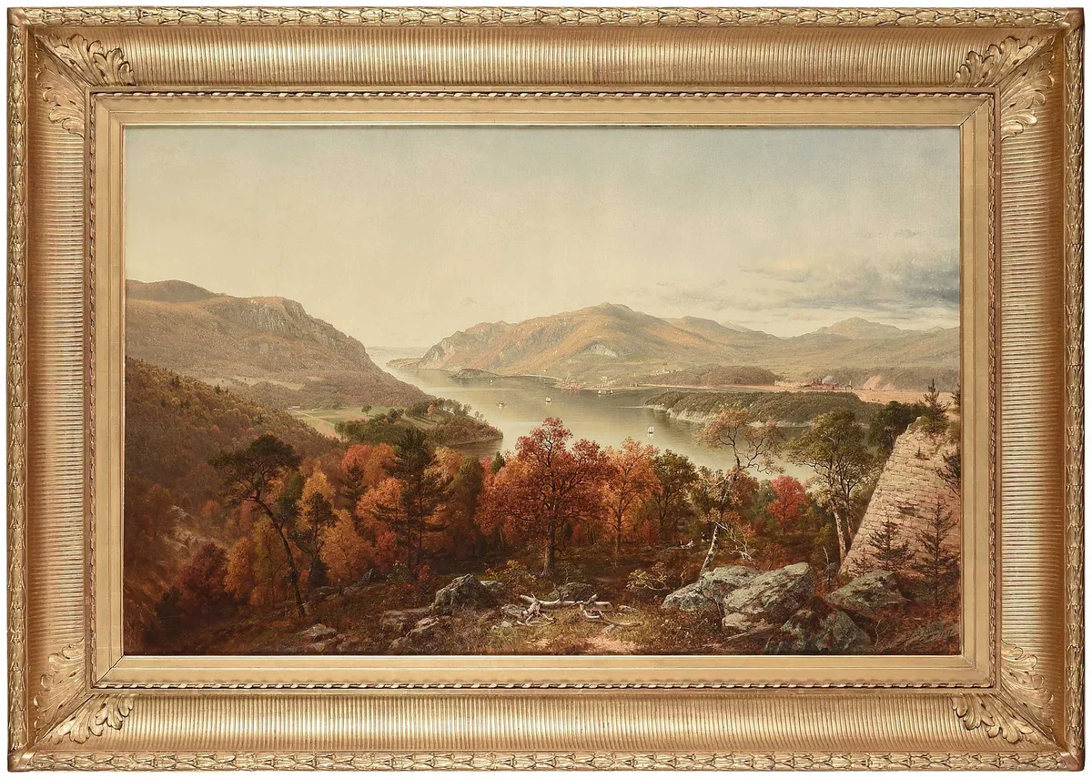 David Johnson, )    View of West Point from Fort Putnam, 18667, oil on canvas
