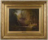 Worthington Whittredge, Fisherman by a Stream