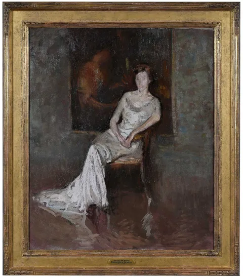 Frederick Andrew Bosley, .Study in White, oil on canvas