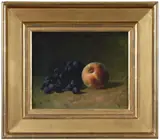 Carducius Plantagenet Ream, Still Life with Peach and Grapes