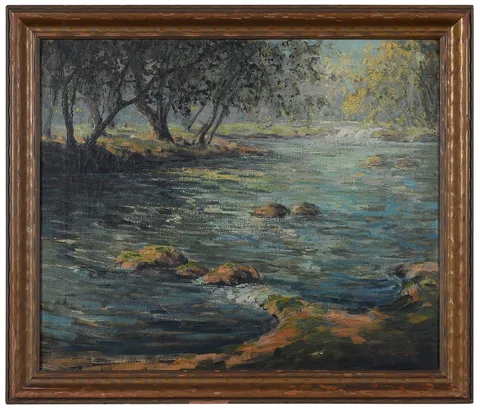 Walter Koeniger, Summer Scene, oil on canvas