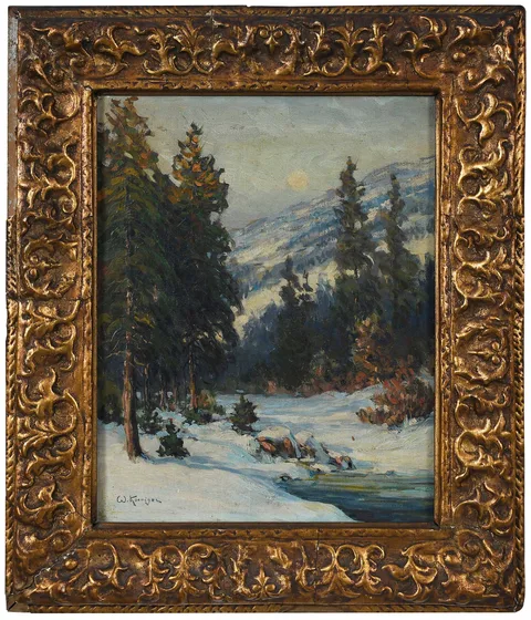 Walter Koeniger, Winter Scene, oil on canvas