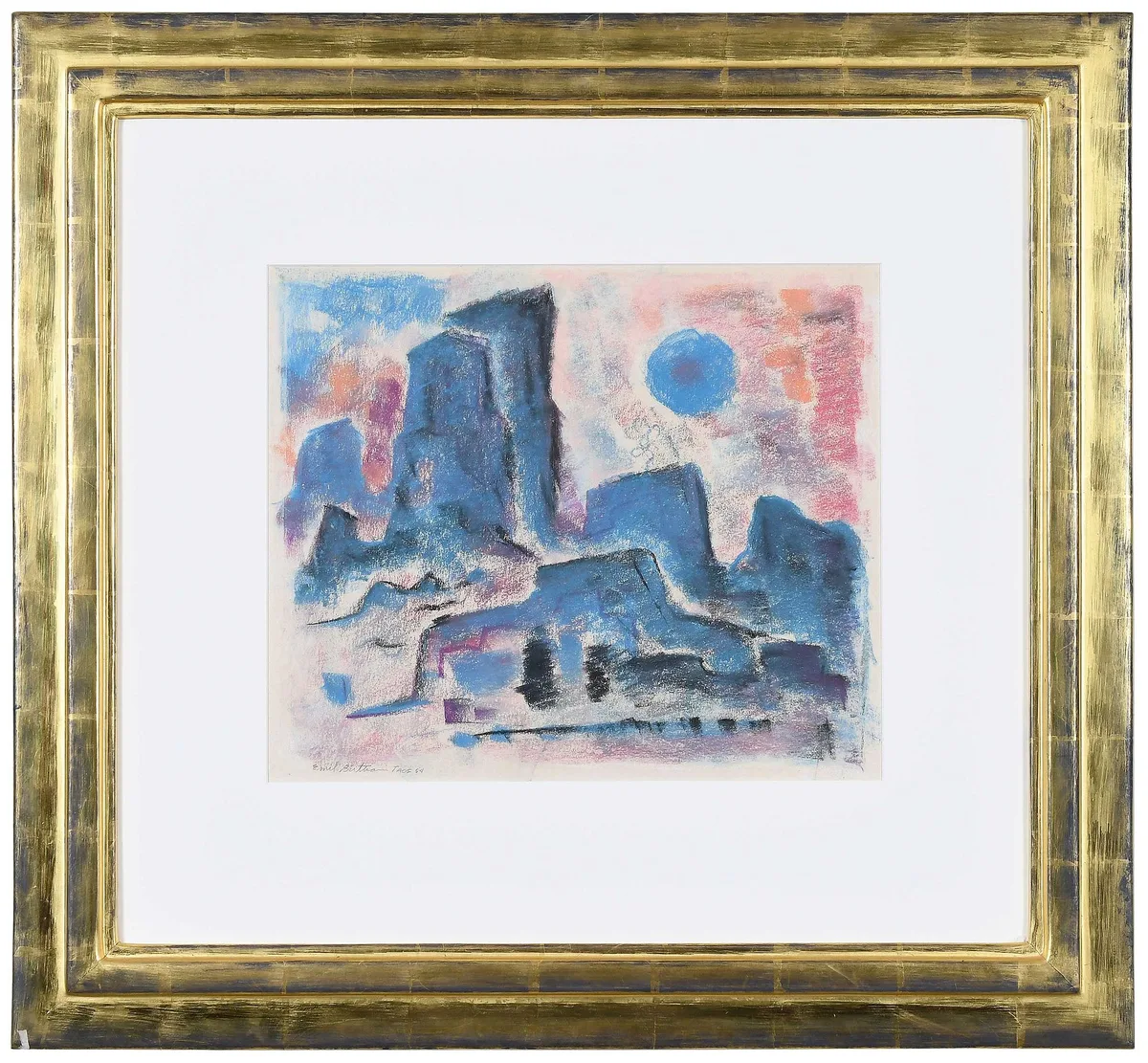 Emil Bisttram, Taos Sunset, 1954, pastel on paper