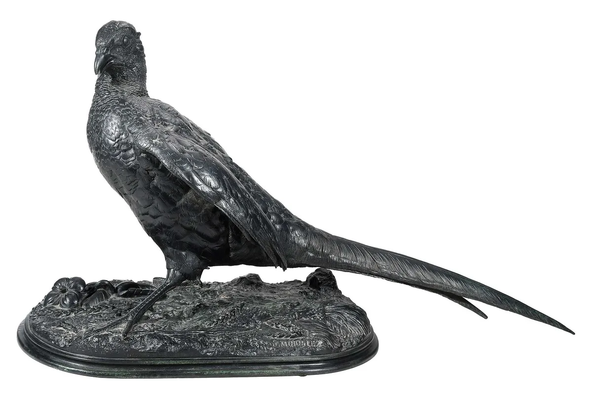Faison,Pheasant by Jules Moigniez, patinated bronze, sold Mar 2023