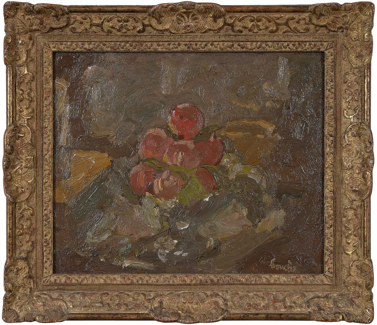 George Pierre Bouche, Nature morte aux fruits, oil on canvas