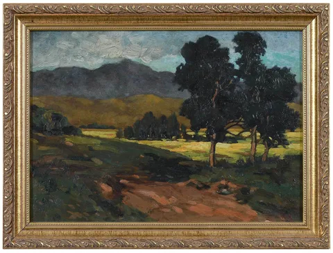 Julian Rix, Mustard Field, oil on panel