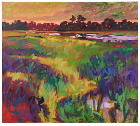 Shim Creek Series II by Betty Anglin Smith, 1999, oil on linen, sold Feb 2023