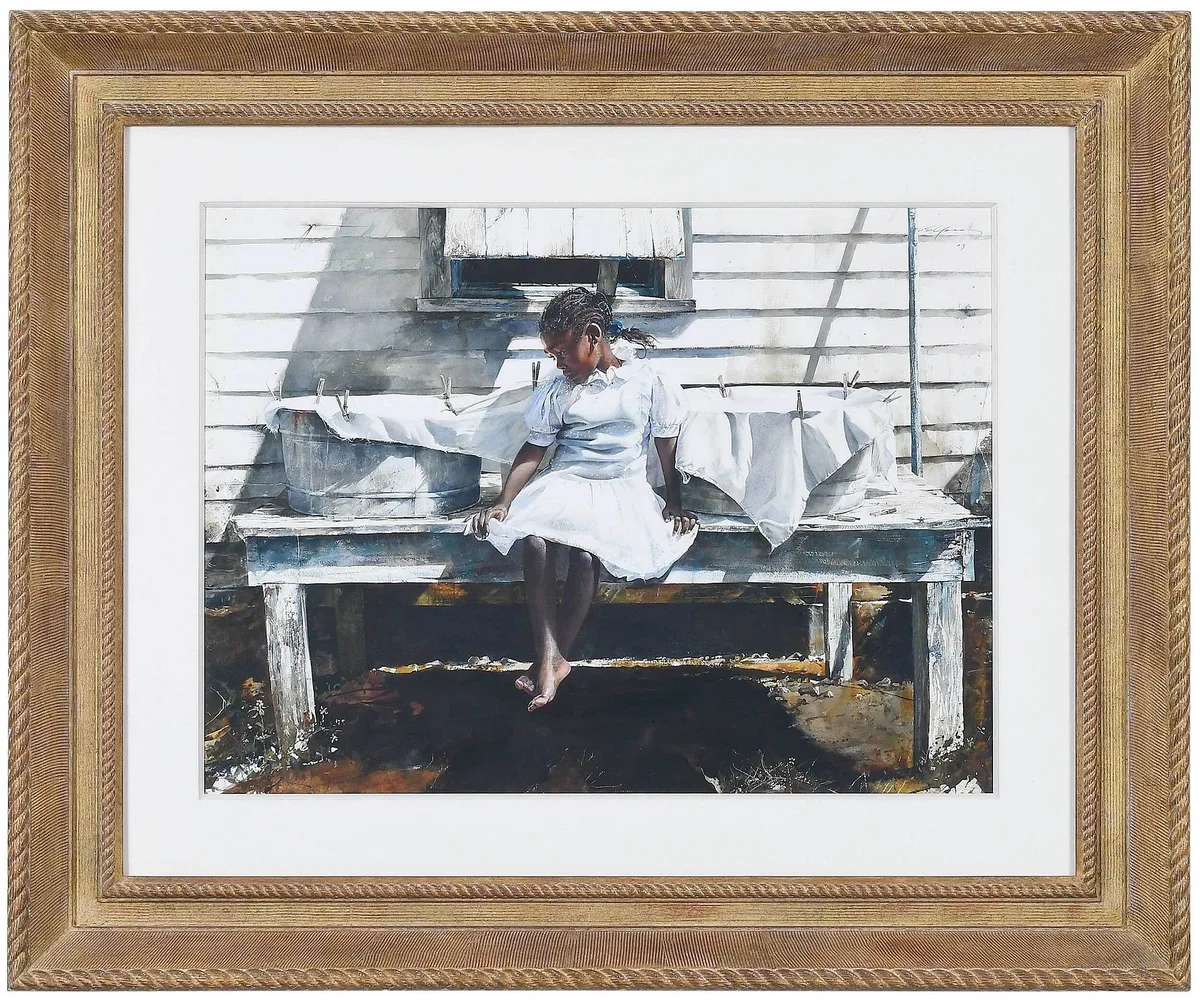 White Wash by Stephen Scott Young, watercolor on paper, sold Feb 2023