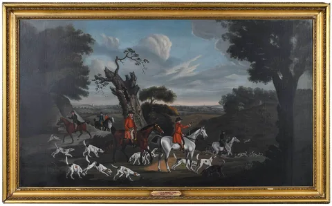 John Wootton, Hunting Scene, oil on canvas