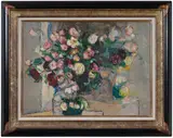 Vladimir de Terlikowski, Still Life with Vase of Roses