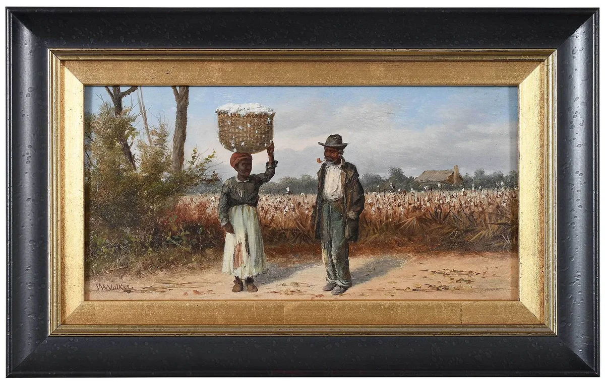 Two Cotton Pickers by William Aiken Walker, oil on board, sold Nov 2022