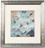 Will Henry Stevens, Untitled, blue green abstract
