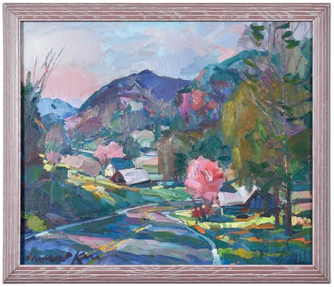 James P. Kerr, Stony Fork, Blue Ridge Mountains, oil on canvas