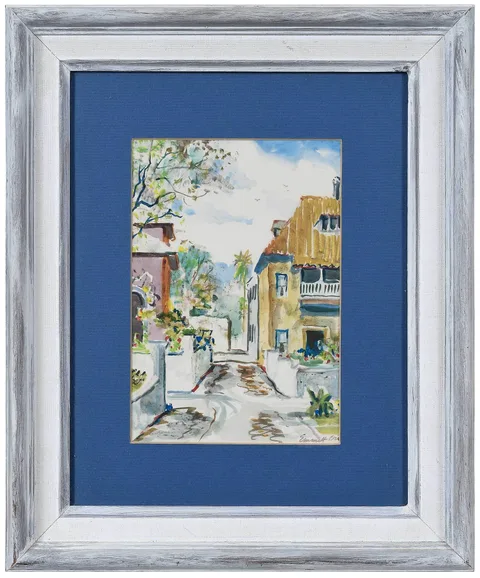 St. Augustine, Florida by Emmett Fritz, watercolor on paper, sold Nov 2022