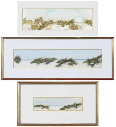 Stephen Scott Young, Three Paintings of Vilano Point, St. Augustine, each signed lower left "S S Young, watercolor on board