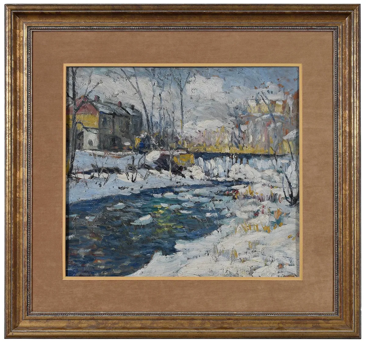 Fred Wagner, House by the River, oil on board