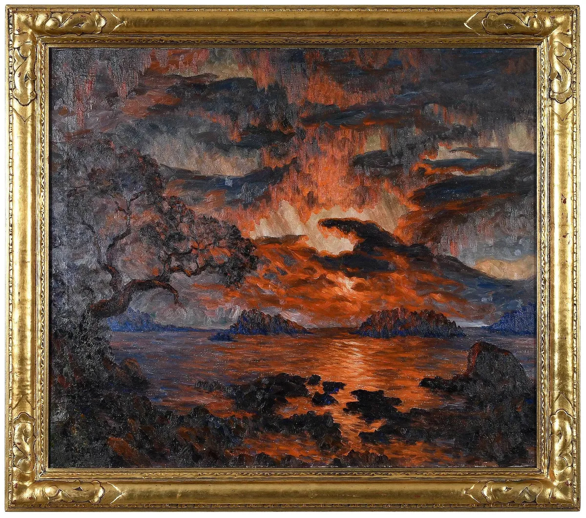 Carl Faille, A Battle of the Elements, 1939, oil on canvas
