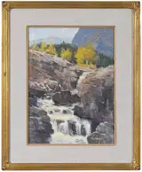 Swift Current Below Many Glacier, Brunk Auctions 2022