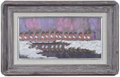 Carlos Hall, Buffalo Dance, Taos, oil on canvas