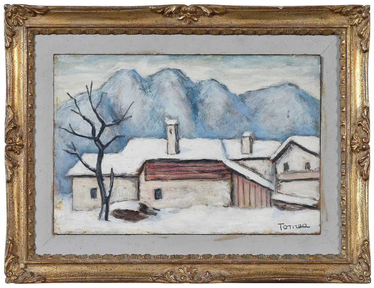 Fiorenzo Tomea, Neve (Snow), oil on Masonite