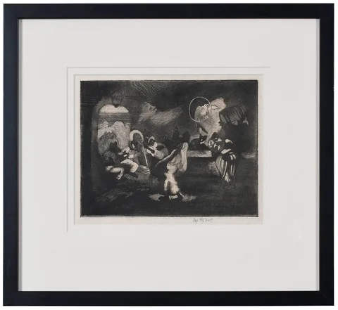 Pop Hart, Dias de Fiesta, circa 1924, etching and aquatint on paper