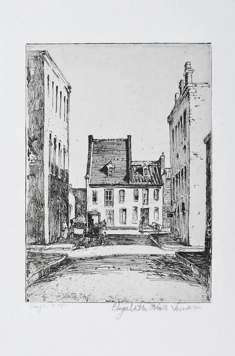 Elizabeth O'Neill Verner, Vendue Range, 1927, etching